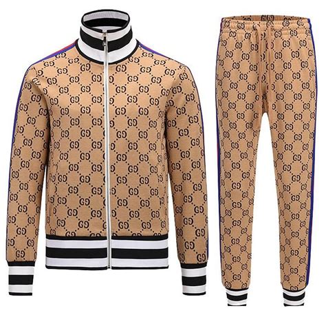 gucci tracksuit set mens|gucci men's tracksuit set.